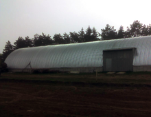 Arch-shaped roof industrial facility