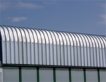 Gas station � arch-shaped board and roof 